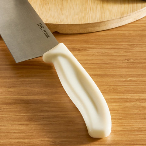 Dr. Inox Stainless Steel Chef's Knife, 33cm, Cream