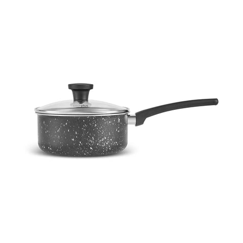 Cookplus Aura Roller 7 Pieces Non-Stick Induction Cookware Set, Black