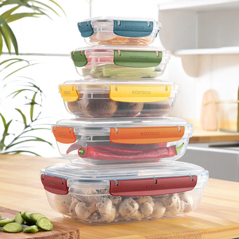 Karaca Locker Save 5-Piece Storage Container, Multi