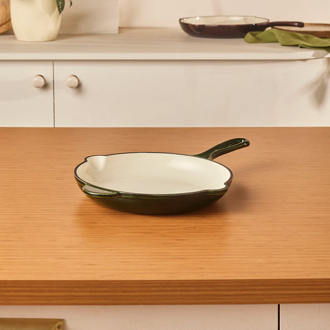 Karaca Heritage Enamelled Cast Iron Pan, 26 cm, Green