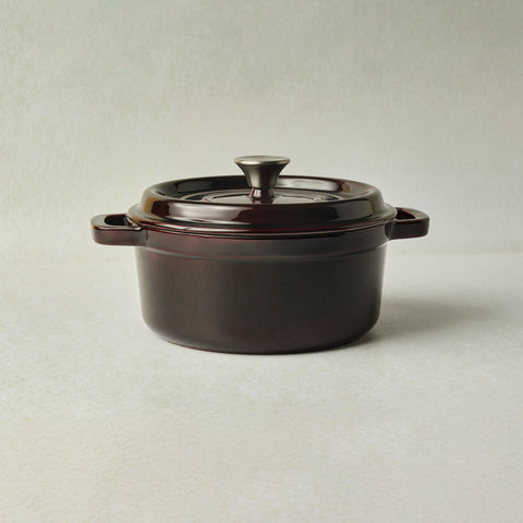 Karaca Heritage Enamelled Cast Iron Stock Pot & Lid, 24cm, Red