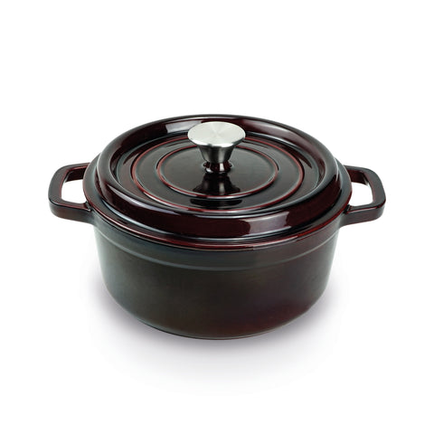Karaca Heritage Enamelled Cast Iron Stock Pot & Lid, 24cm, Red