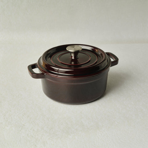 Karaca Heritage Enamelled Cast Iron Stock Pot & Lid, 24cm, Red
