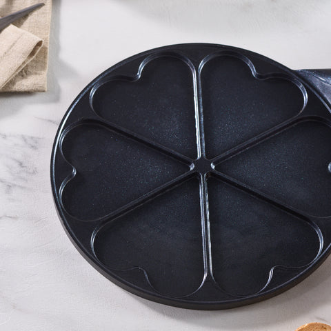 Karaca Fluffy Love Non-Stick Induction Ceramic Coating Pancake Pan, 26cm, Black