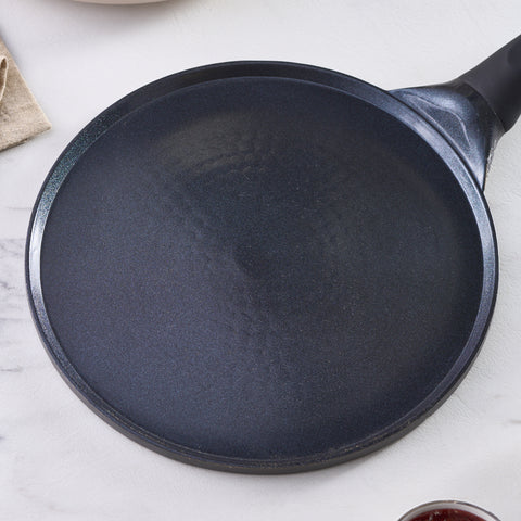 Karaca Fluffy Non-Stick Induction Ceramic Coating Crep & Pancake Pan, 26cm, Black