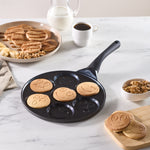 Karaca Fluffy Non-Stick Induction Ceramic Coating Pancake Pan, 26cm, Black