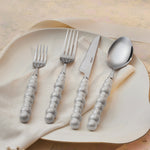 Karaca Marin Pearl Stainless Steel 24-Piece Cutlery Set for 6 People, Pearlescent