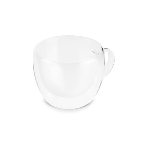 Karaca Olivia 6-Piece Double Wall Glass Espresso Turkish Coffee Cup Set for 6 People, 80ml, Clear