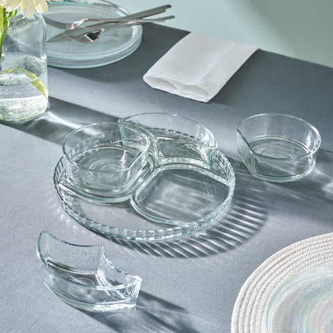 Karaca Carpi 5-Piece Serveware Set, Clear