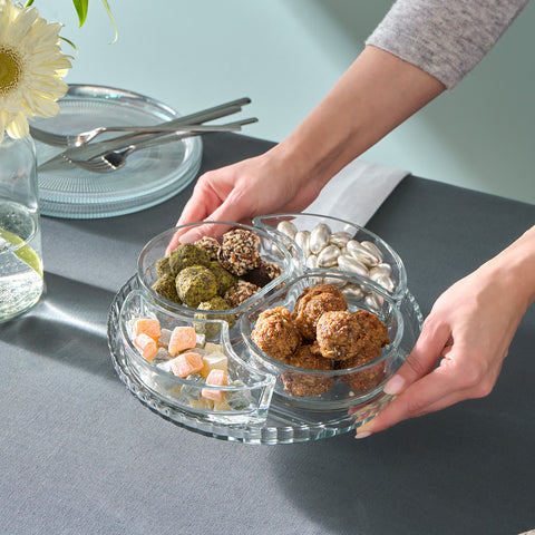 Karaca Carpi 5-Piece Serveware Set, Clear