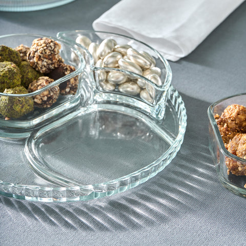 Karaca Carpi 5-Piece Serveware Set, Clear