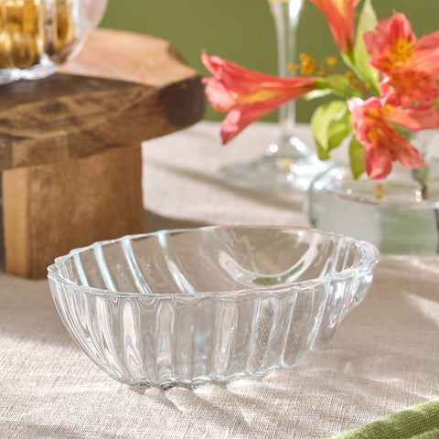 Karaca Oyster 6-Piece Serveware Set, Clear