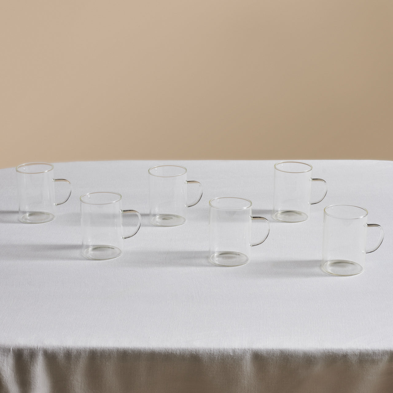 Karaca Guido 6-Piece Tea Cup Set for 6 People, 200ml, Clear