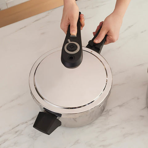 Karaca Ruggersteel 4-Piece Stainless Steel Induction Pressure Cooker Set, 4L+6L, Grey