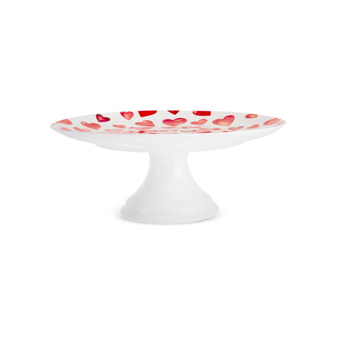 Karaca Lovely 7-Piece Bone China Serveware Set for 6 People, Red