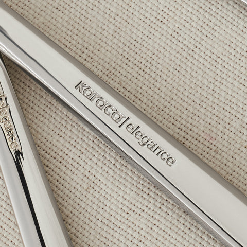 Karaca Halley 91-Piece Stainless Steel Cutlery Set with Serving Set for 12 People, Silver