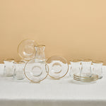 Karaca Gent 12-Piece Turkish Tea Set for 6 People, 132ml, Gold