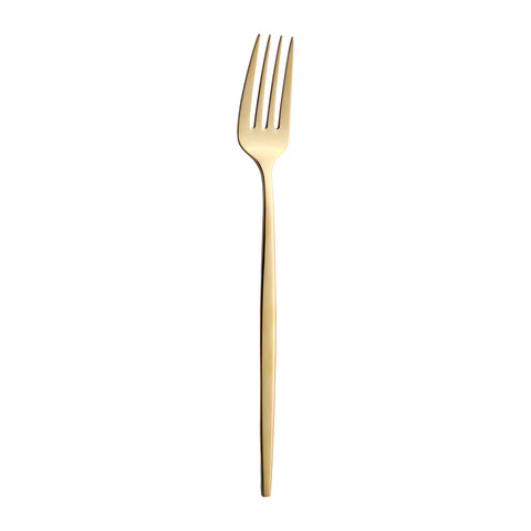 Karaca Camille 84-Piece Stainless Steel Cutlery Set for 12 People, Gold