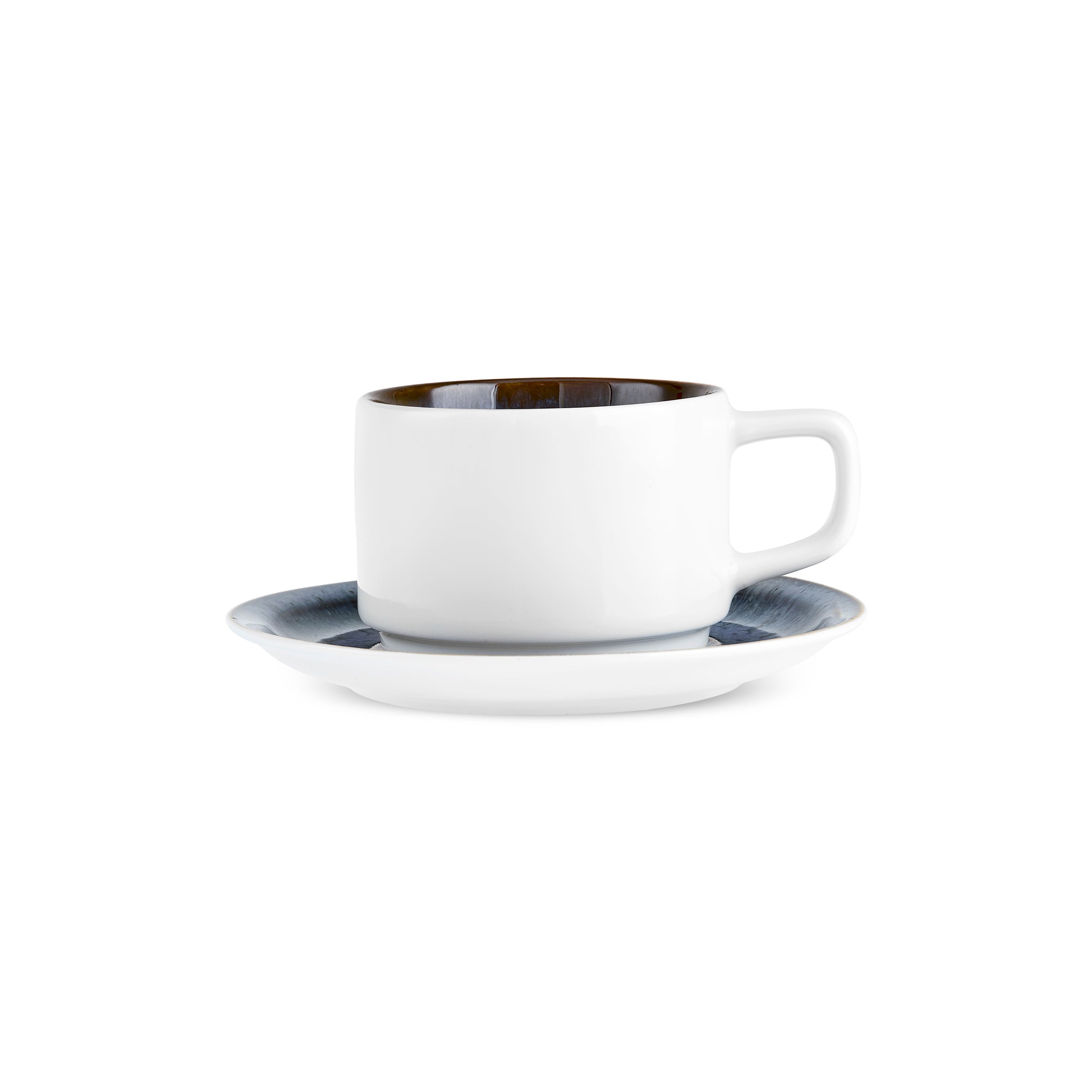 Karaca Sotra 12-Piece Reactive Glaze Tea Cup and Saucer Set for 6 Peop