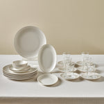 Karaca Bone China Artiste 26-Piece Serveware Set for 6 People, White