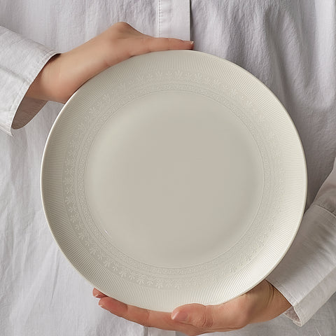 Karaca Bone China Artiste 26-Piece Serveware Set for 6 People, White