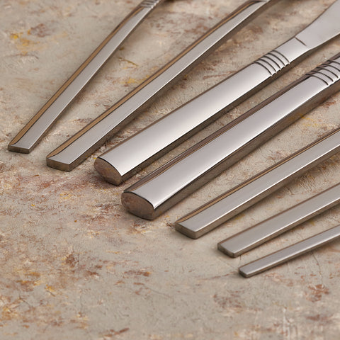 Karaca Nil 91-Piece Stainless Steel Cutlery Set for 12 People, with Serving Set, Silver