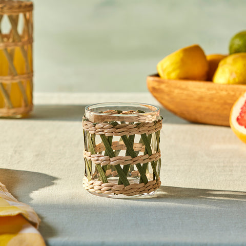 Karaca Waven Tumbler Glass, 285ml, Green