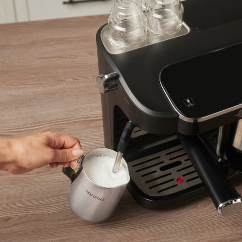 Karaca Hatır Perfetto Espresso and Turkish Coffee Machine, 1900W, 1,8L, Inox