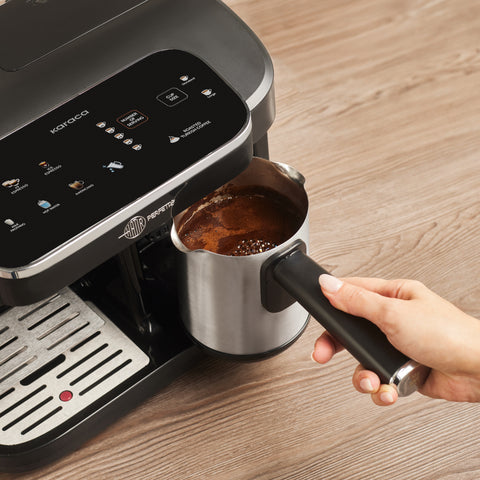 Karaca Hatır Perfetto Espresso and Turkish Coffee Machine, 1900W, 1,8L, Inox