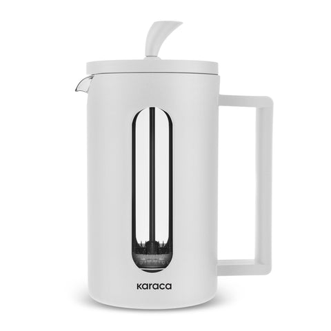 Karaca Leya  Glass French Press, 800ml, White