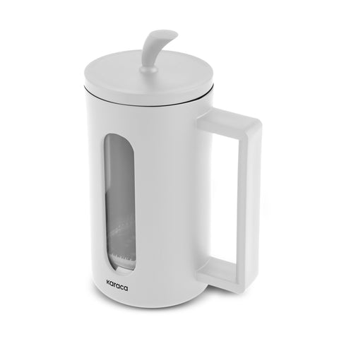 Karaca Leya  Glass French Press, 800ml, White