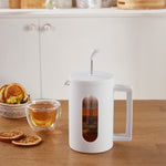 Karaca Leya  Glass French Press, 800ml, White