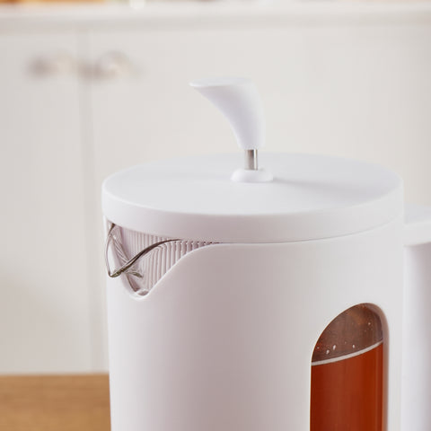 Karaca Leya  Glass French Press, 800ml, White