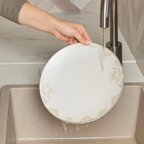 Karaca Bone China Siena 26-Piece Serveware Set for 6 People, White