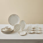 Karaca Bone China Siena 26-Piece Serveware Set for 6 People, White