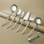 Karaca Lizbon 7-Piece Stainless Steel Boxed Serving Set, Silver