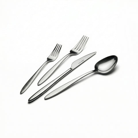 Karaca Nuova Stainless Steel 24-Piece Cutlery Set for 6 People, Silver