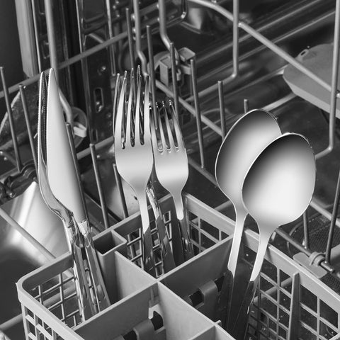 Karaca Nuova Stainless Steel 24-Piece Cutlery Set for 6 People, Silver