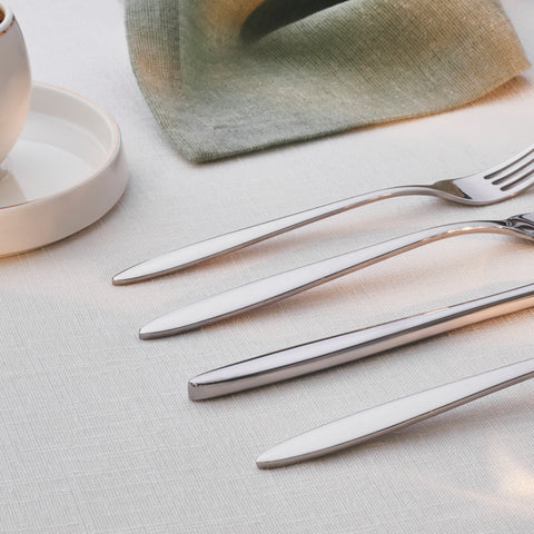 Karaca Nuova Stainless Steel 24-Piece Cutlery Set for 6 People, Silver