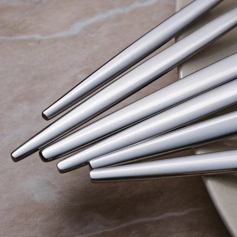 Karaca Moongate 7-Piece Stainless Steel Serving Set, Silver