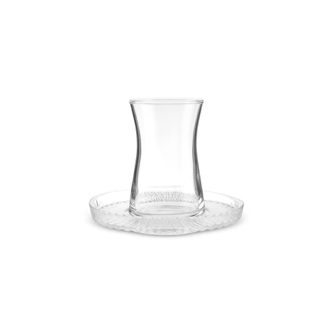 Karaca Lily Glass Saucer, 12cm, Clear