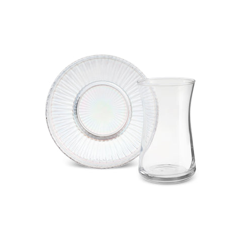 Karaca Lily 12-Piece Turkish Tea Set for 6 People, 170ml, Luster