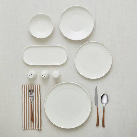 Karaca Stream Bone China Sirius 53-Piece Dinner Set for 12 People, White