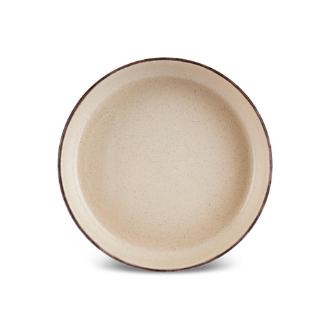 Karaca Monica 24-Piece Stoneware Dinner Set for 6 People, Beige