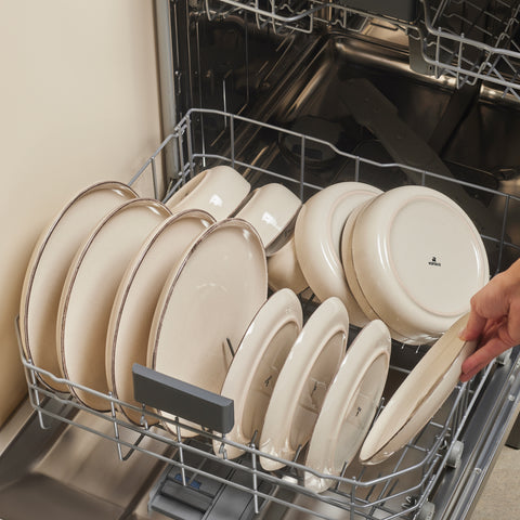 Karaca Monica 24-Piece Stoneware Dinner Set for 6 People, Beige