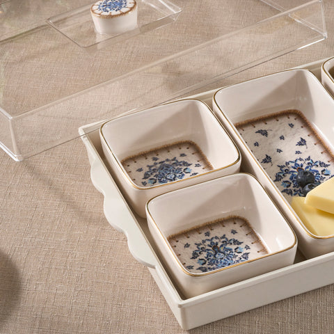 Karaca Elena 7-Piece Ceramic Breakfast Tableware Set, Multi