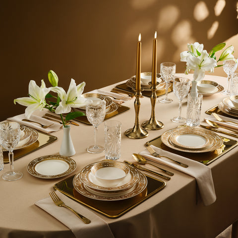 Karaca Elegance Bone Isola 24-Piece Dinner Set for 6 People, Multi