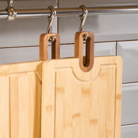 Karaca Squarecut 2-Piece Bamboo Chopping Board Set, Wood
