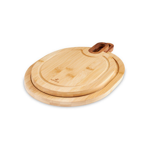 Karaca Ovelcut 2-Piece Bamboo Chopping Board Set, Wood