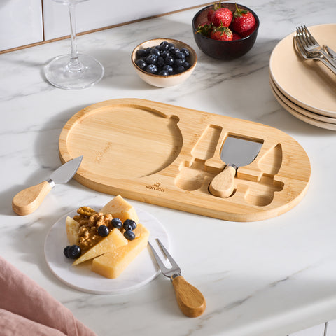 Karaca Cheesekit Bamboo Cutting and Presentation Board, Wood